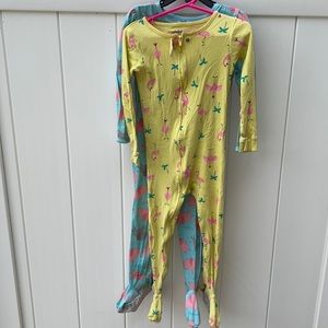 Two Pair of Footed Pajamas Size 4T